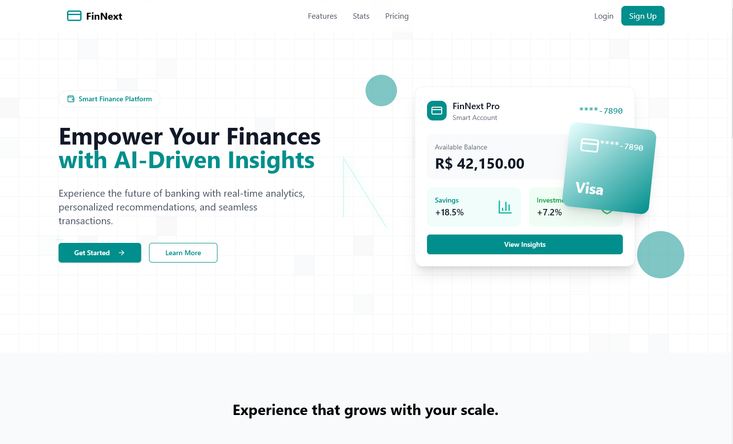 FinNext project interface