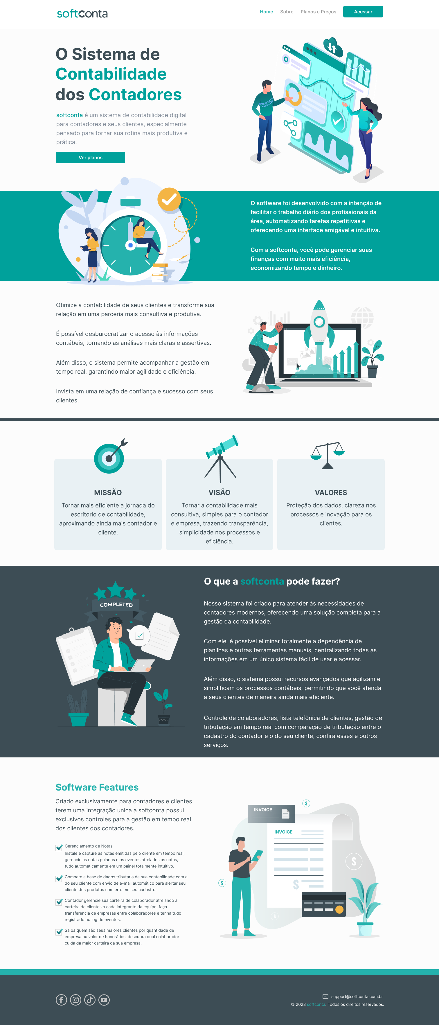 Softconta project interface
