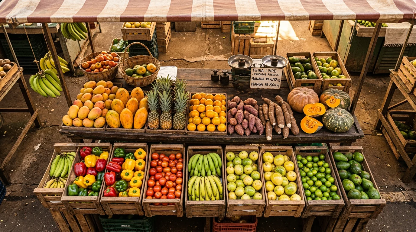 Feira brasileira colorida