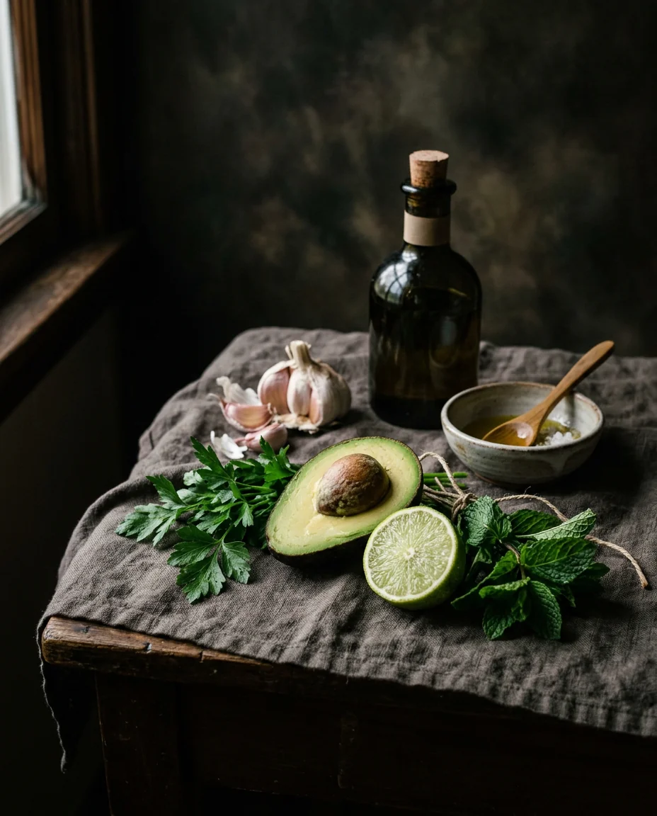 Vegetais verdes frescos